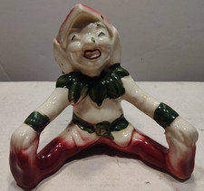 Pixie elfo seduto in ceramica vintage