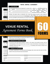 Venue Rental Agreement Forms Book: Event Space Lease Contract Document To State