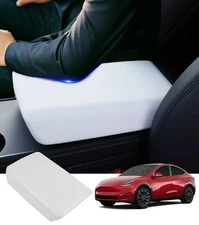 Armrest Box Cover For For 2020-2025 Tesla Y Matte White