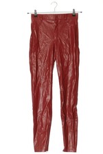 ZARA Pantaloni in ecopelle Donna Pantalone Taglia IT 40 rosso stile casual