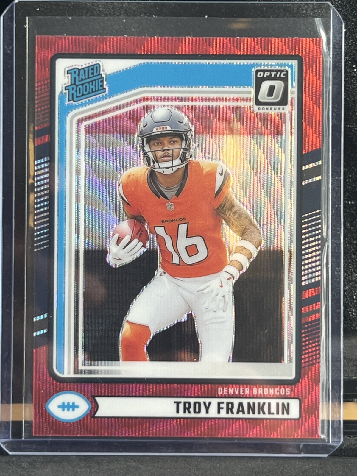 2024 Panini Donruss - Rated Rookie Troy Franklin Optic Preview Red Wave Prizm