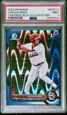 2022 Bowman Chrome Prospects Blue RayWave Refractor #BCP-112 Joshua Baez /150
