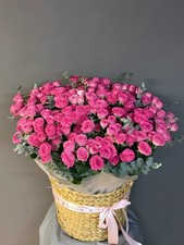 Garden rose grandeur basket - Deluxe