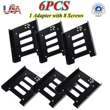 6CPS 2.5 to 3.5 Bay SSD Metal Hard Drive HDD Mounting Bracket Adapter Dock Tray