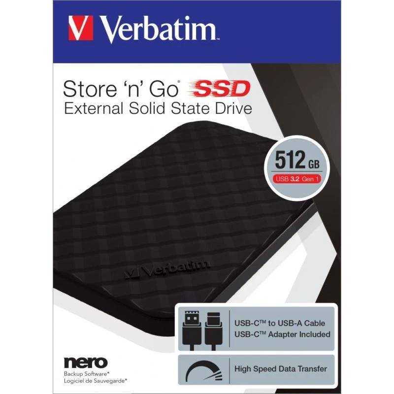 Verbatim SSD Portatile Store 'n' Go USB 3.2 GEN 1 512 GB - Immagine 4 di 4