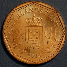 Netherlands 2 1/2 Gulden 2000 Beatrix KM# 38