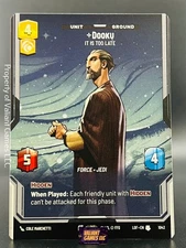 Star Wars Unlimited Dooku #1043 Prestige Legends Of The Force