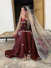 Presenting New Maroon Chinon Palazzo Suit With Dupatta For Women Wedding Wear