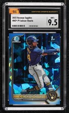 2022 Bowman Sapphire Edition Chrome Prospects Jackson Chourio CSG 9.5 1b3