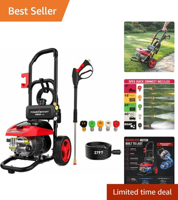 #ad Versatile Electric Pressure Washer 2600 PSI with 5 Quick Connect Nozzles $378.99