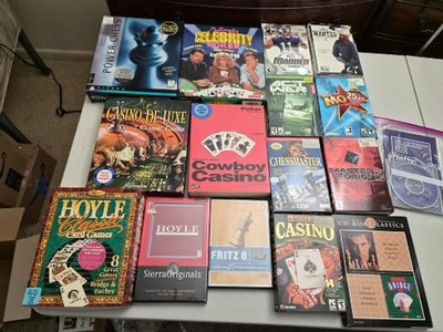 lot of old computer games pc. this has some very rare games. chess and poker