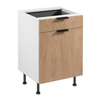 KüChenschrank Unterschrank Stauraumschrank Schublade Regale Weiß-Beige