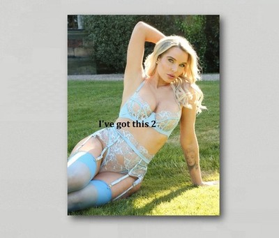 KÜHLSCHRANKMAGNET Glamour Model blaue Strümpfe Strapse - Akt Kunst 7208