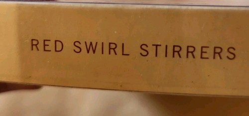 Pottery Barn Red Swirl Stirrers Set Of 6 In Box - Picture 3 of 3