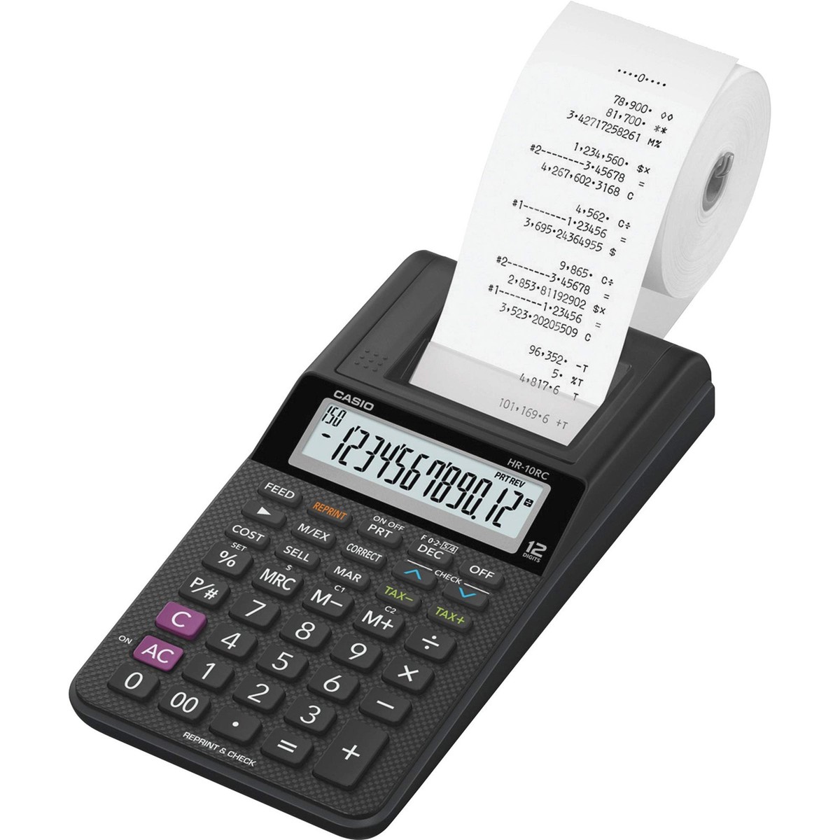 Casio HR-10RC Mini Desktop Printing Calculator | 1.7