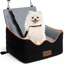 Portable Dog Car Booster Seat Washable Pet Travel Carrier Bed W/Storage Pocket