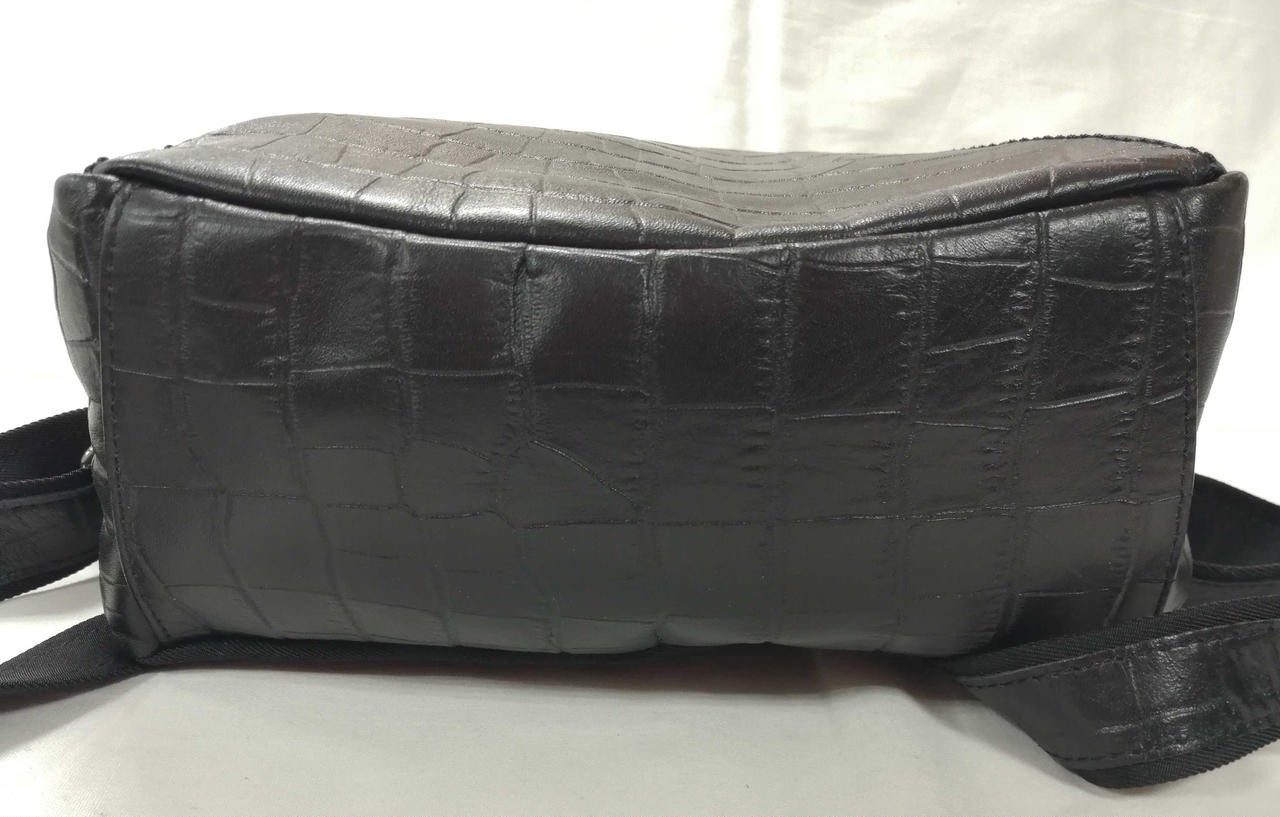 Crocodile Pattern Backpack Oritata Model Black OL… - image 8