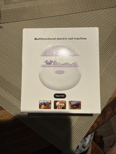 2 In 1 Electric Nail Clipper Machine, Purple, Open Box
