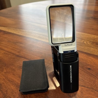 Eschenbach Mobilux Illuminated LED Magnifying Glass 4x16D 180 Germany EUC