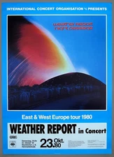 WEATHER REPORT – rare original 1980 concert poster NIGHT PASSAGE