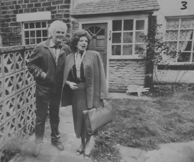 Coronation Street star Pat Phoenix accompanied by actor Tony Booth- Old Photo