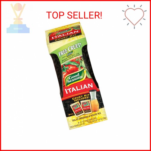 Good Seasons Salad Dressing and Recipe Mix With Cruet, Italian, 2 Count (Pack of