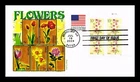 US COVER FLOWERS 10C FIRST DAY ISSUE PLATE BLOCK PANDA CACHET