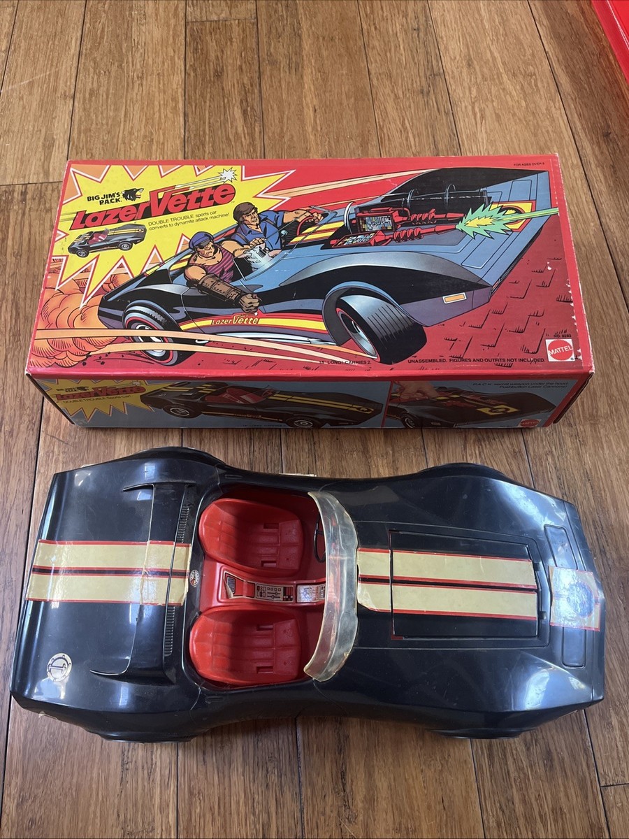 Mattel Big Jim LAZERVETTE Double Trouble Sports Car / Attack