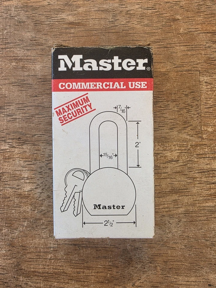 230LH MASTER LOCK HIGH SECURITY MASSIVE 2-1/2" BODY 5 PIN TUMBLER 7/16"SHACKLE - Image 4 of 4