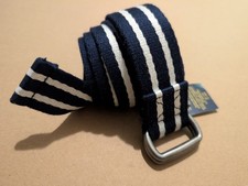 NEW Ralph Lauren Polo Boys Navy/White Belt D Ring NWT