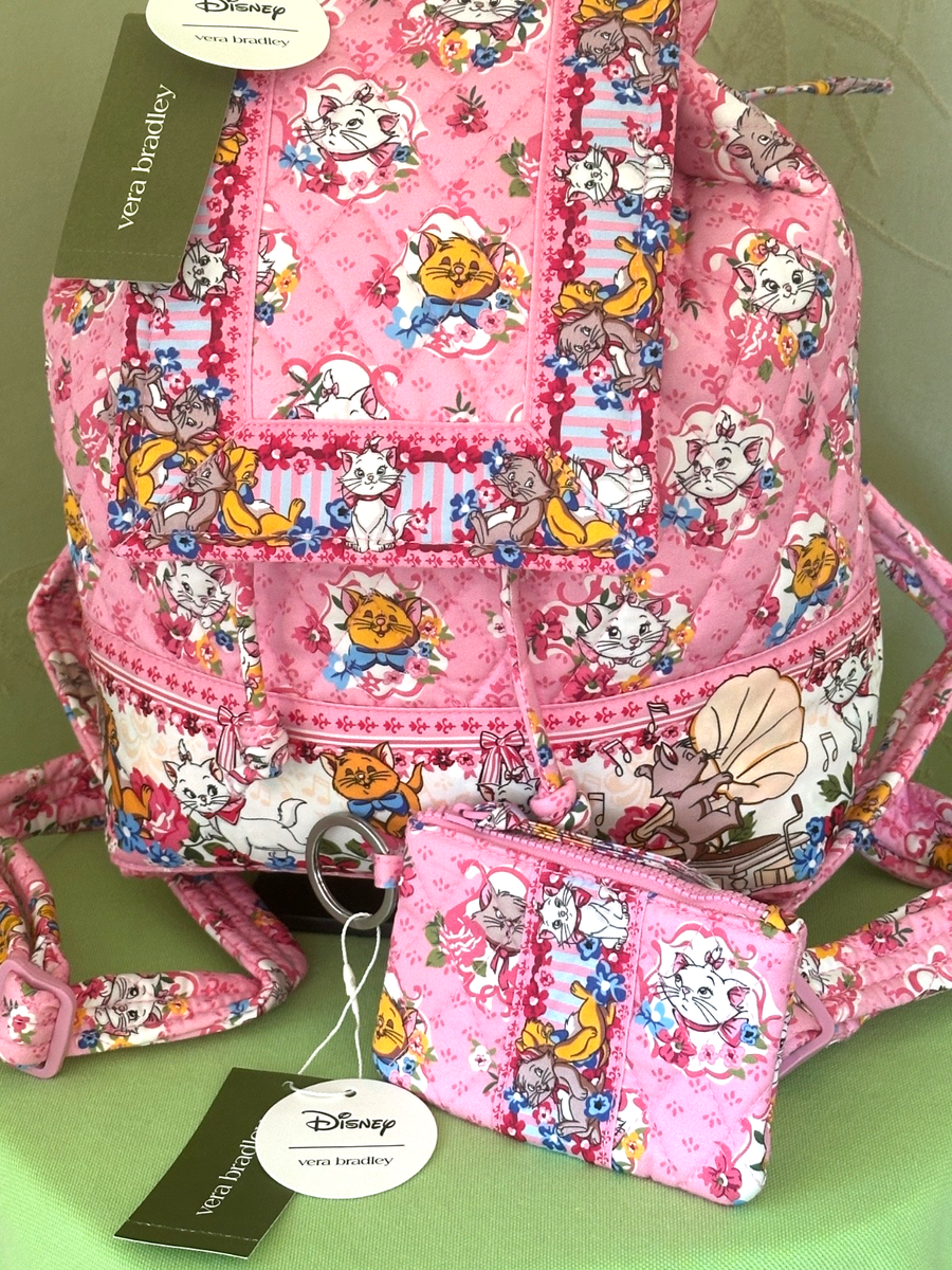 VERA BRADLEY ARISTOCATS DRAWSTRING BACKPACK + ZIP ID CASE  display picture 2