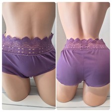 Olga Secret Hug Style Panty Lace Full Cut Ultraviolet Purple 6/M 0913J3