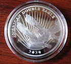 1 Double Eagle Cook Island $2 Coin 2020 Uncirculated .999 Silver