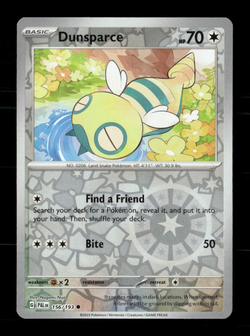 Dunsparce 156/193 Paldea Evolved Reverse Holo NM/M Pokemon