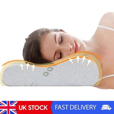 Umweltfreundliches Memory Foam Kissen - mittelfeste Halsstütze & waschbare Hülle