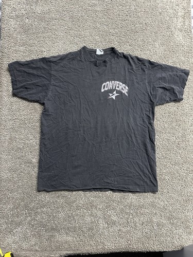 Vintage 90s Converse One Star All Star Black T-shirt Made in USA Mens Size XL
