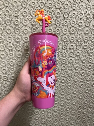NEW⭐Disney 2026 Starbucks Magic Kingdom Mickey Carousel Straw Topper Tumbler