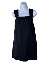Something Navy Black Mini Dress XS Sleeveless Little black Dress Cotton Blend