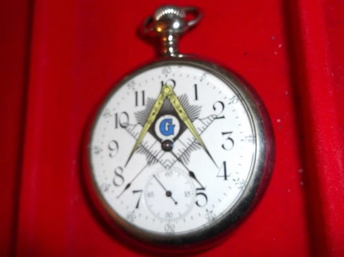 WALTHAM WATCH CO  7J 16SIZE MASONIC ON DIAL AND BACK RUNS