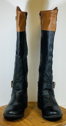 Marleylilly Asiana Riding Boots Faux Leather Size 8 Warm Inside - Picture 4 of 9