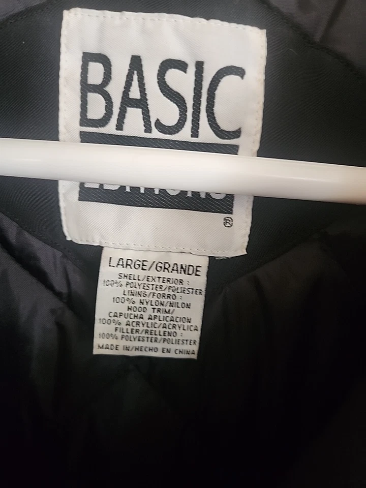 Abrigo Mujer Talla Grande Negro Puffer Edición Básica Invierno Chaqueta Clima Frío Foto 4 de 4