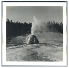 USA, Lone Star Geyser Vintage Print.  Circa 9x9 Silver Print