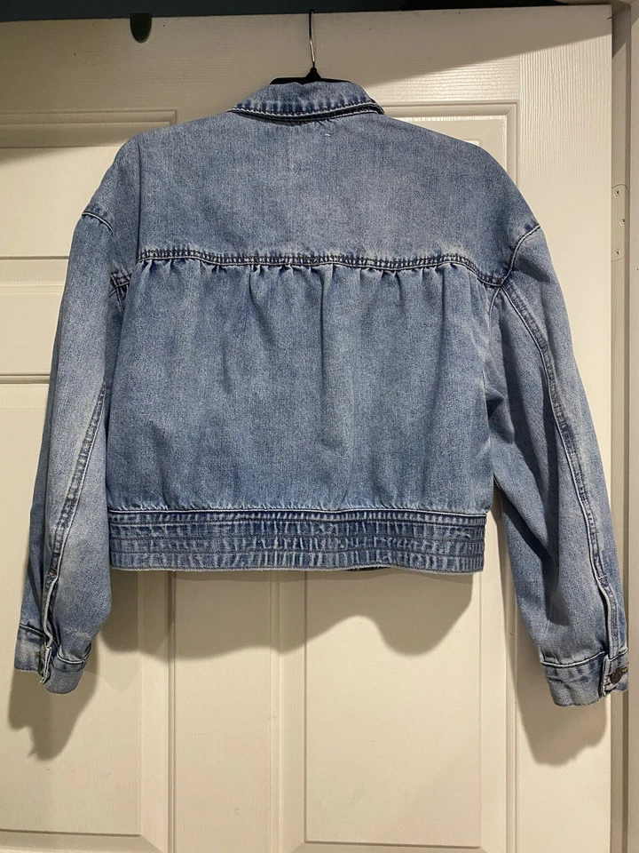 Chaqueta vaquera Kensie Jeans para mujer talla grande azul B104 Foto 4 de 4