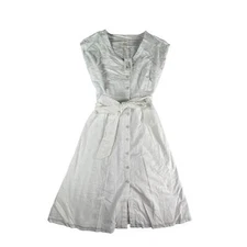 Hope & Henry Dress Women 8 White Boho Cottagecore Eyelet Lace Sleeveless NWT 