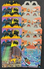 1993 'BATMAN THE ANIMATED SERIES' HAPPY MEAL BOX LOT OF 4 UNUSED BOX 1 NM 