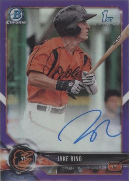 2018 Bowman Chrome - Prospect Autographs Jake Ring #CPA-JRI Purple ...