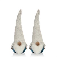 2X Premium Weihnachts-Wichtel FüR Die Weihnachtsdeko, Skandinavische Figur, Blau