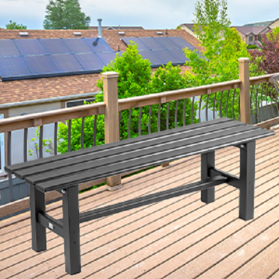 TECSPACE 35.4x14.2x15.7 inch Aluminum Outdoor Bench for Park