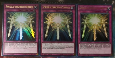 3x Spirituelle Verräterische Schwerter MVP1-DE031 UR DEUTSCH PLAYSET Yu-Gi-Oh