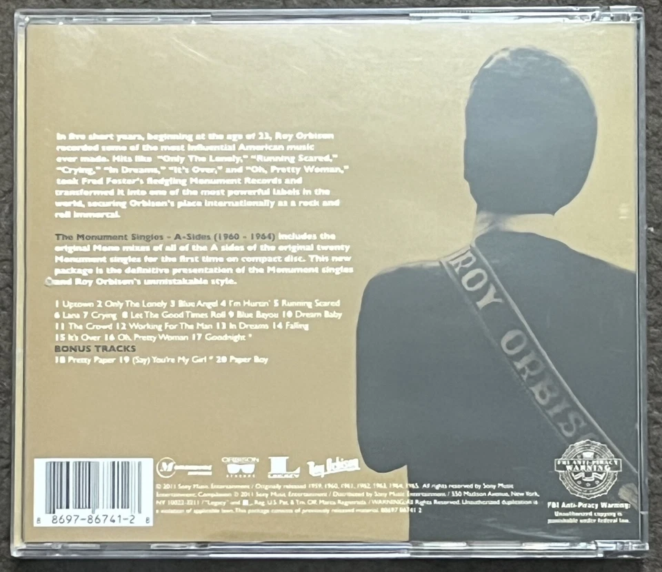 Wie Neu - Roy Orbison - The Monument Singles - sony Legacy (2011) - Bild 2 von 3